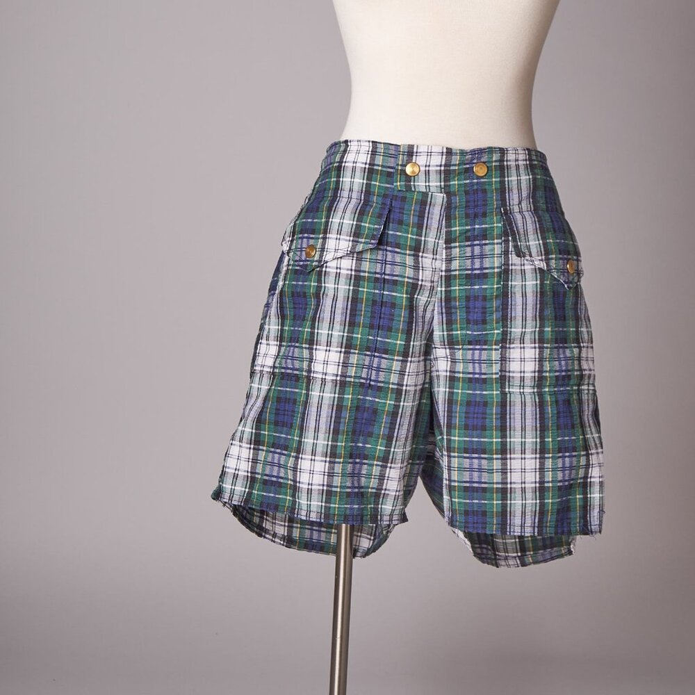 1960s Plaid Pool Pants Swim Shorts